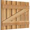Ekena Millwork Spaced Board-n-Batten Shutters w/Z-Bar, Rough Sawn Western Red Cedar, 34 3/4W x 24H, PR RBS06Z35X024RWR - alternate 4